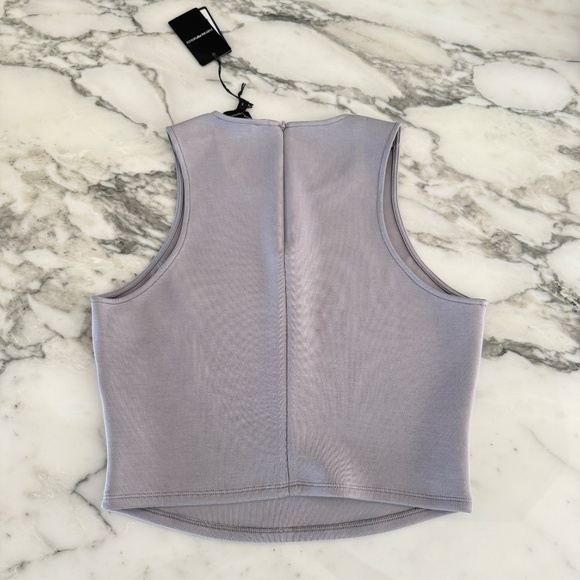 EA7 EMPORIO ARMANI Womans Gray GA Logo Stretch Tank Top Lg/Sm, 3D2K6A - Picture 9 of 12